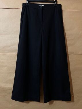 Eileen Fisher | Organic Cotton Hemp Wide Leg Pants High Waisted Lagenlook Size 4